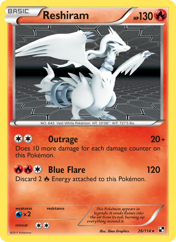 Reshiram #26 — Black & White