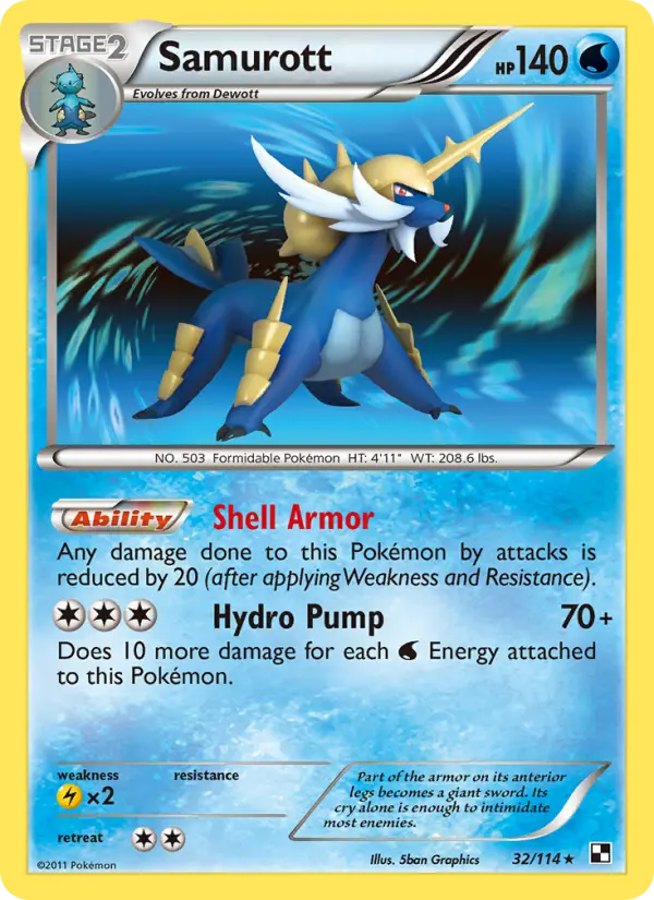 Samurott #32 — Black & White
