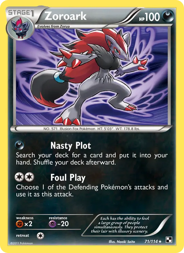 Zoroark #71 — Black & White