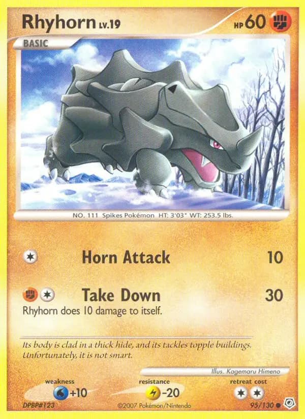 Rhyhorn #95 — Diamond & Pearl