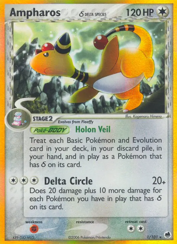 Ampharos δ #001 — Dragon Frontiers