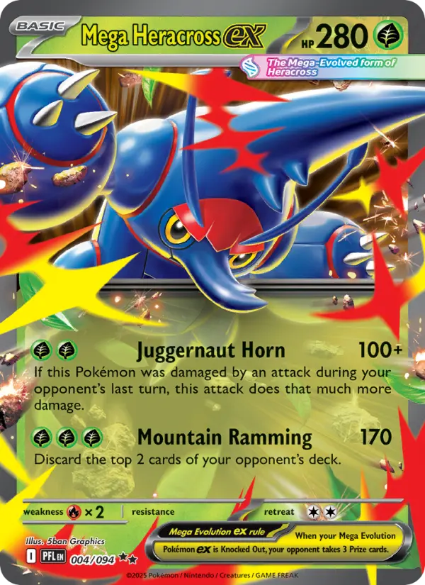 Mega Heracross ex #004 — Phantasmal Flames