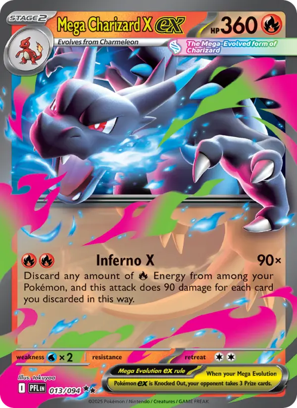 Mega Charizard X ex #013 — Phantasmal Flames