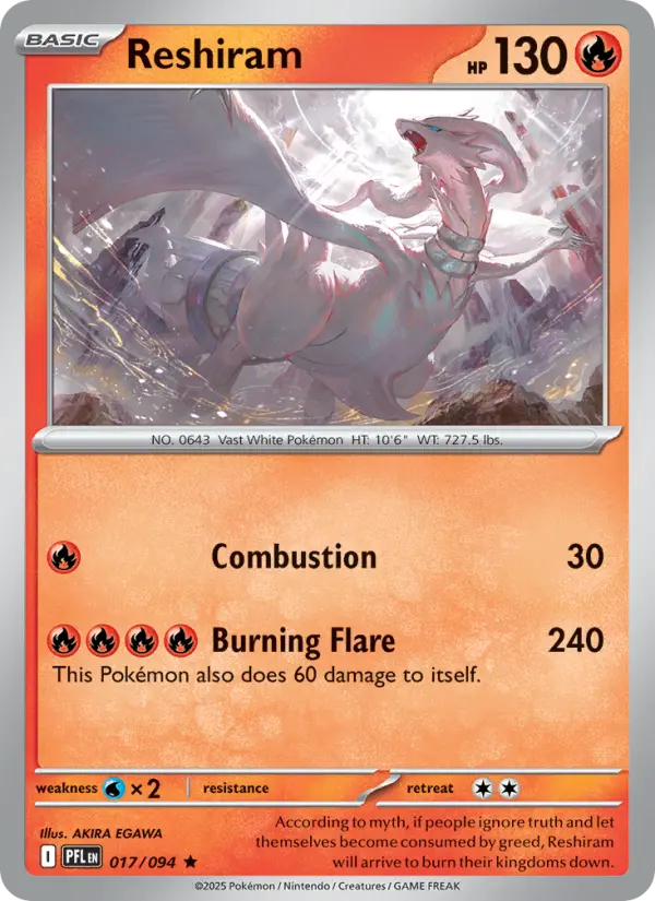 Reshiram #017 — Phantasmal Flames