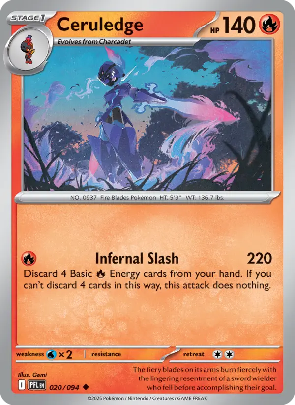 Ceruledge #020 — Phantasmal Flames