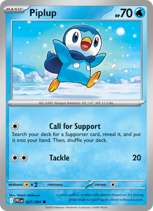 Piplup #027 — Phantasmal Flames