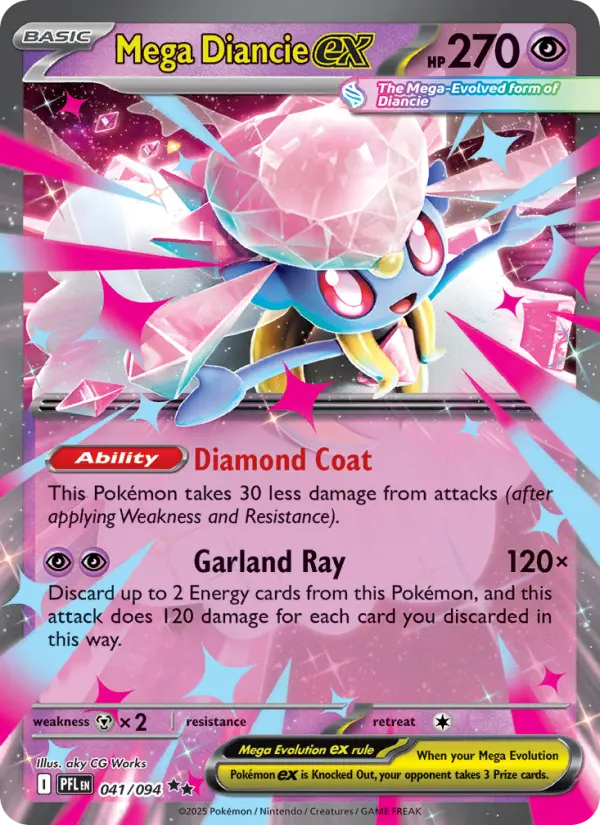 Mega Diancie ex #041 — Phantasmal Flames