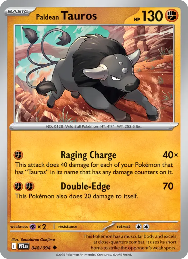 Paldean Tauros #048 — Phantasmal Flames