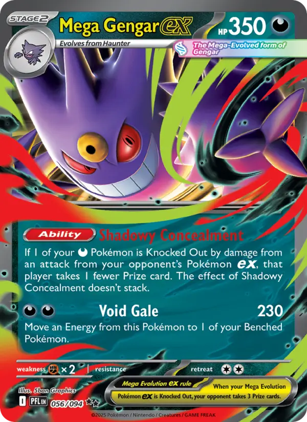 Mega Gengar ex #056 — Phantasmal Flames