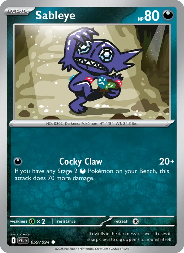 Sableye #059 — Phantasmal Flames