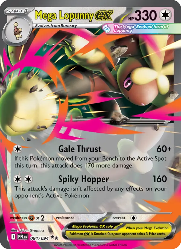 Mega Lopunny ex #084 — Phantasmal Flames