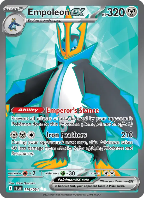 Empoleon ex #114 — Phantasmal Flames