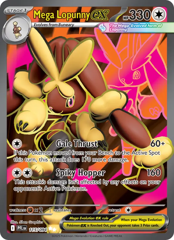 Mega Lopunny ex #115 — Phantasmal Flames