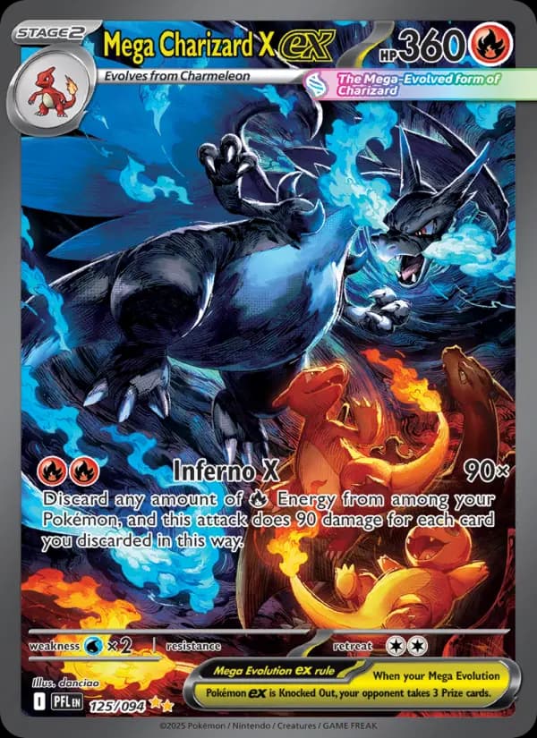 Mega Charizard X ex #125 — Phantasmal Flames