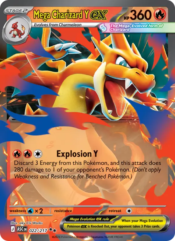 Mega Charizard Y ex #022 — Ascended Heroes