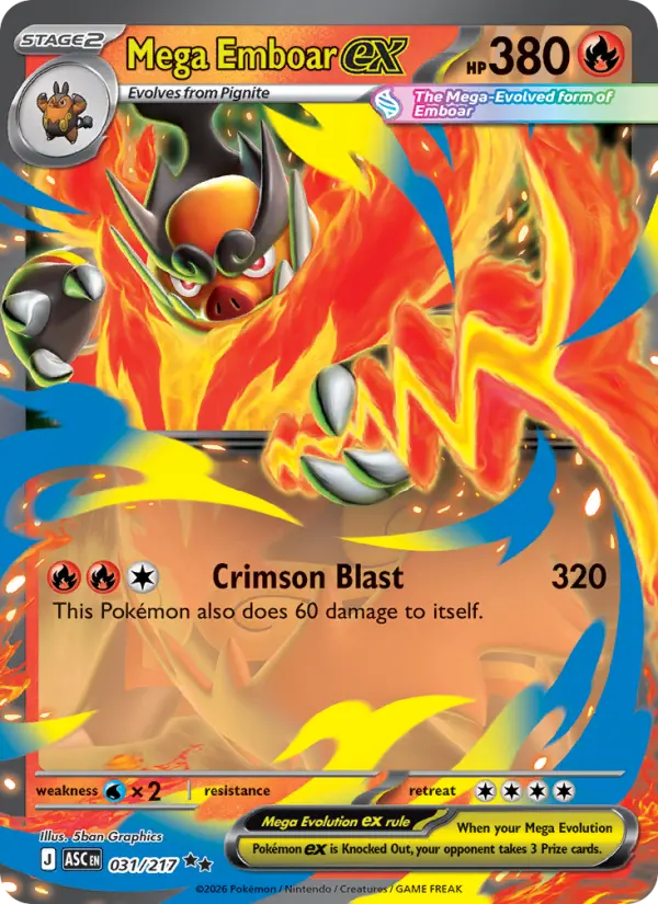 Mega Emboar ex #031 — Ascended Heroes
