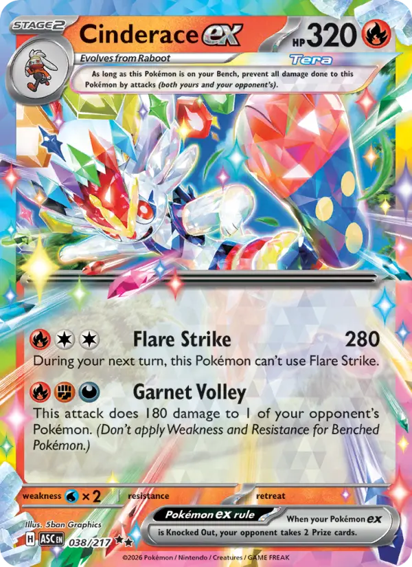 Cinderace ex #038 — Ascended Heroes