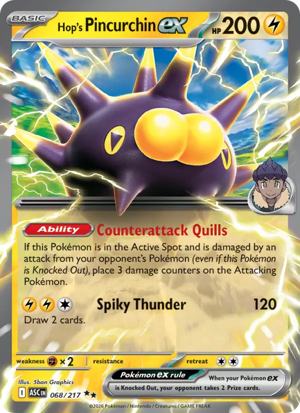 Hop's Pincurchin ex #068 — Ascended Heroes