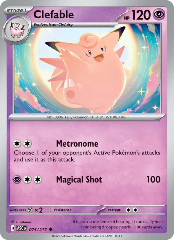 Clefable #075 — Ascended Heroes