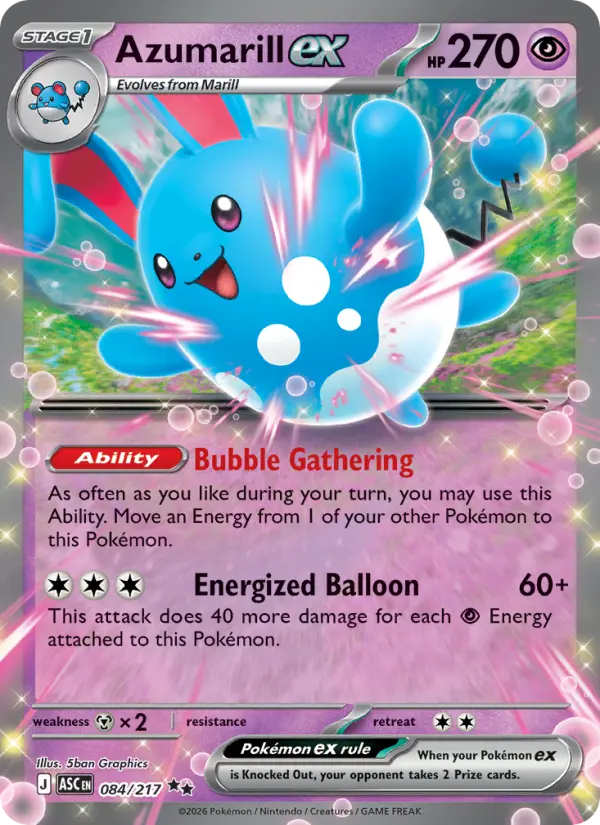 Azumarill ex #084 — Ascended Heroes