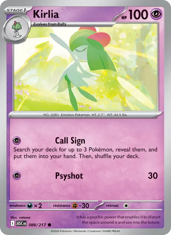 Kirlia #088 — Ascended Heroes