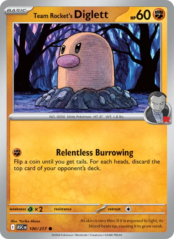 Team Rocket's Diglett #100 — Ascended Heroes