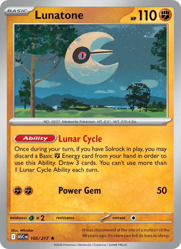 Lunatone #105 — Ascended Heroes