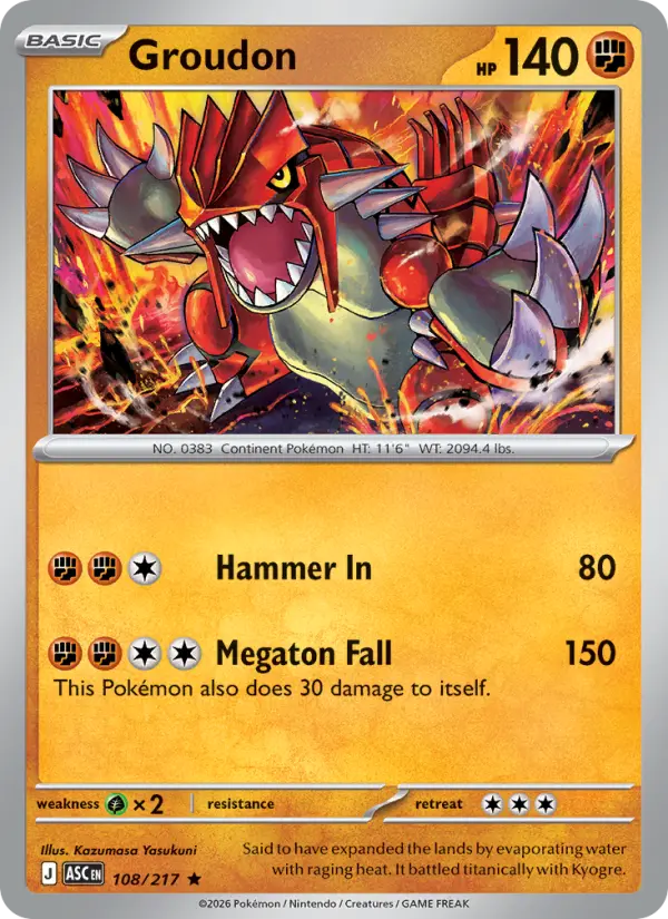 Groudon #108 — Ascended Heroes