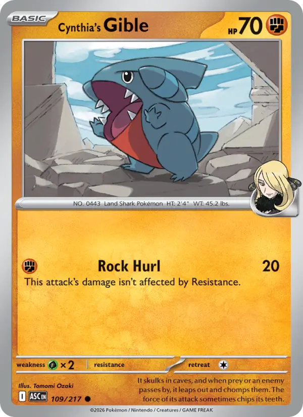 Cynthia's Gible #109 — Ascended Heroes