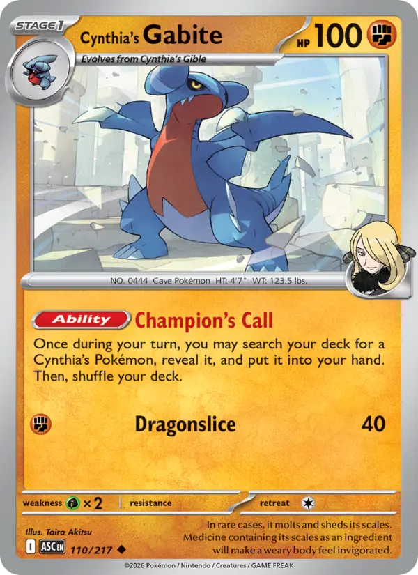 Cynthia's Gabite #110 — Ascended Heroes