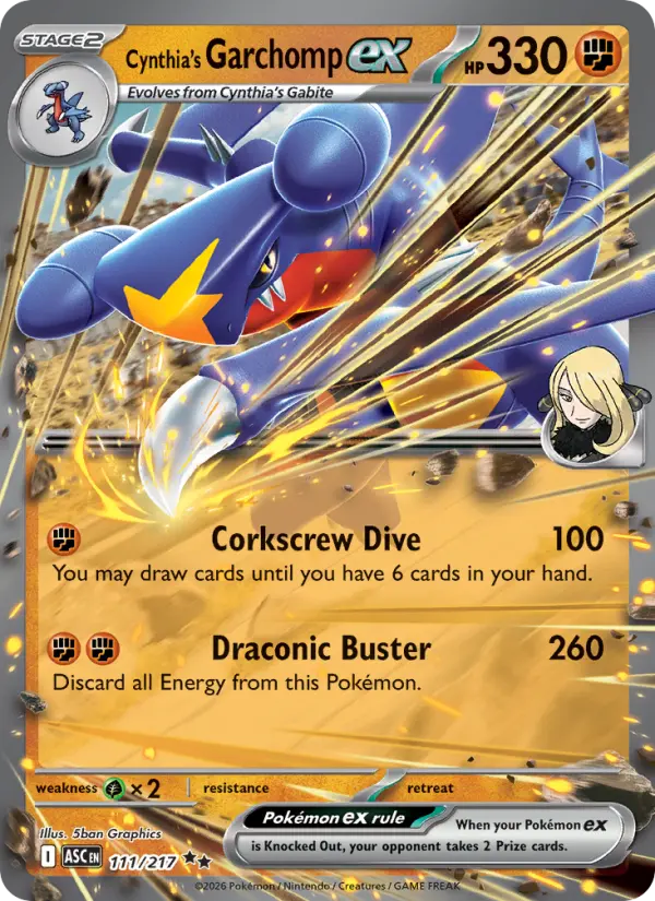 Cynthia's Garchomp ex #111 — Ascended Heroes