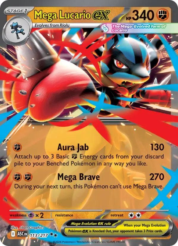 Mega Lucario ex #113 — Ascended Heroes