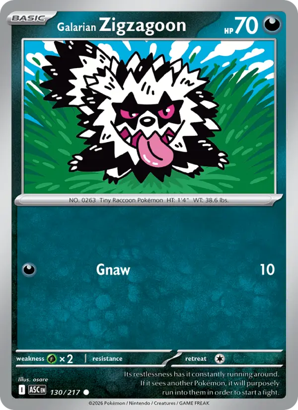 Galarian Zigzagoon #130 — Ascended Heroes