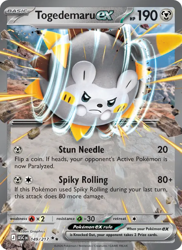 Togedemaru ex #149 — Ascended Heroes