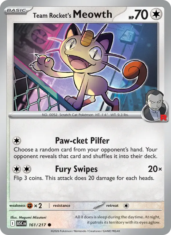 Team Rocket's Meowth #161 — Ascended Heroes