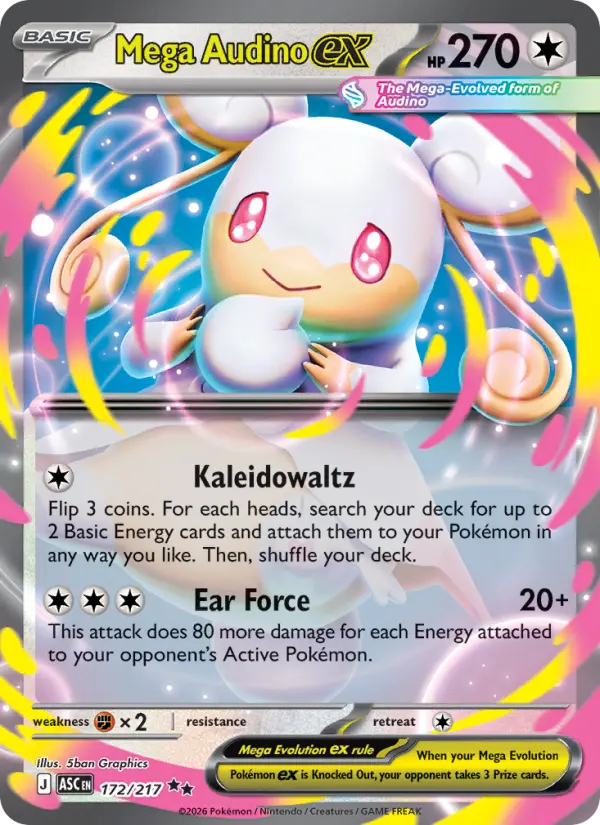 Mega Audino ex #172 — Ascended Heroes