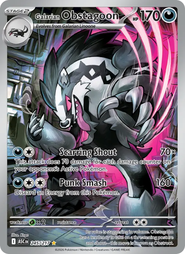Galarian Obstagoon #245 — Ascended Heroes