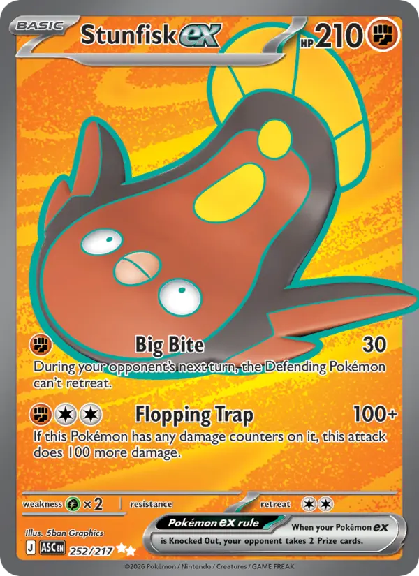 Stunfisk ex #252 — Ascended Heroes
