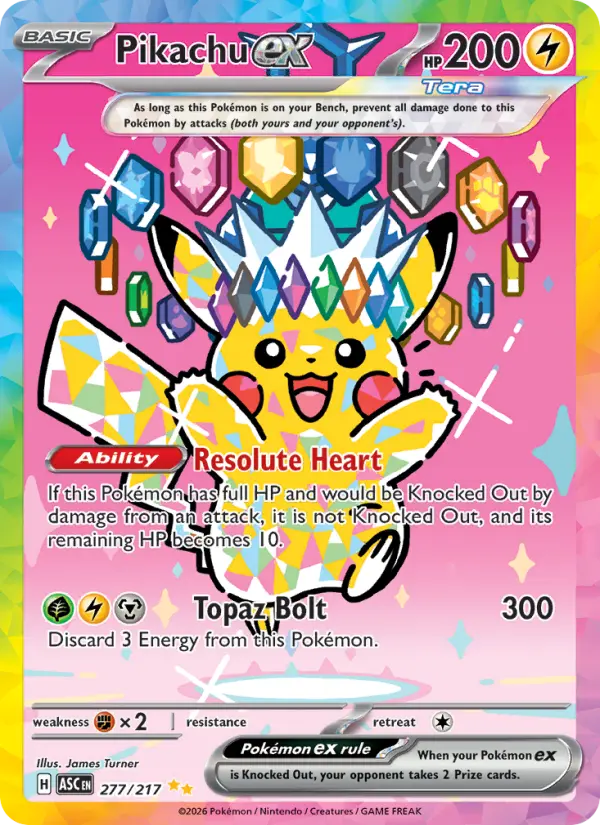Pikachu ex #277 — Ascended Heroes