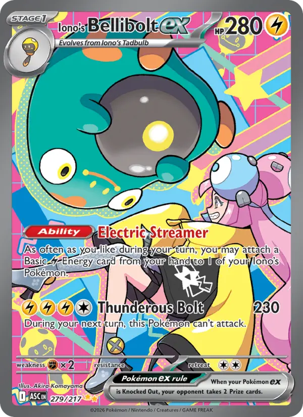 Iono's Bellibolt ex #279 — Ascended Heroes