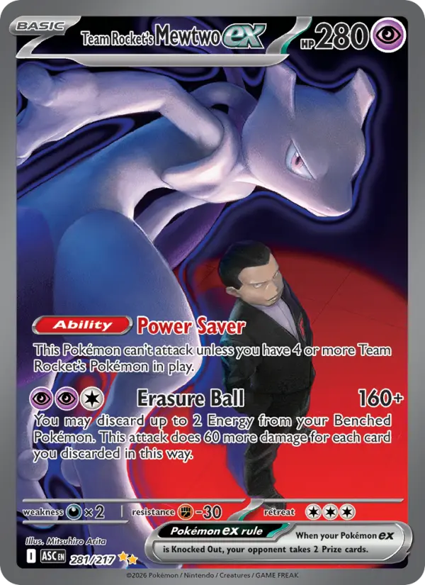Team Rocket's Mewtwo ex #281 — Ascended Heroes