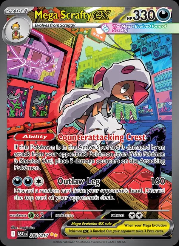 Mega Scrafty ex #285 — Ascended Heroes