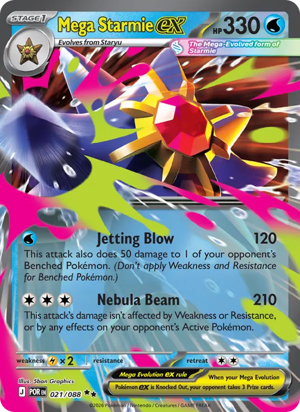 Mega Starmie ex #021 — Perfect Order