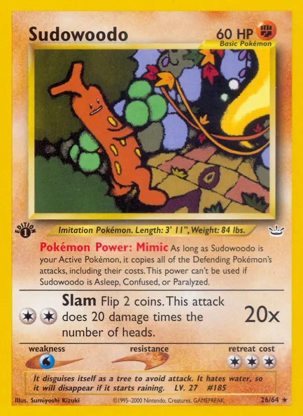 Sudowoodo #26 — Neo Revelation