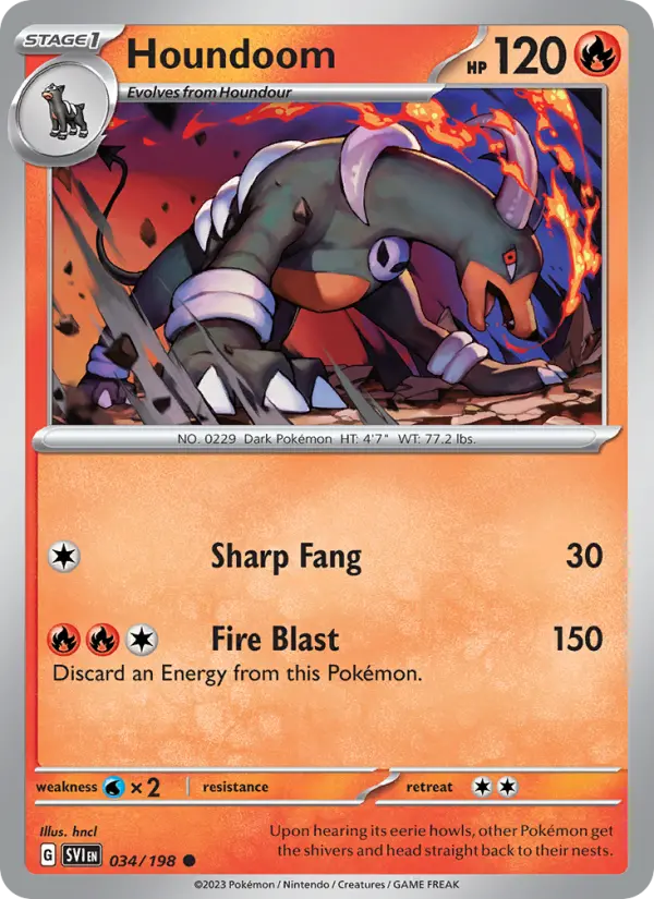 Houndoom #034 — Scarlet & Violet