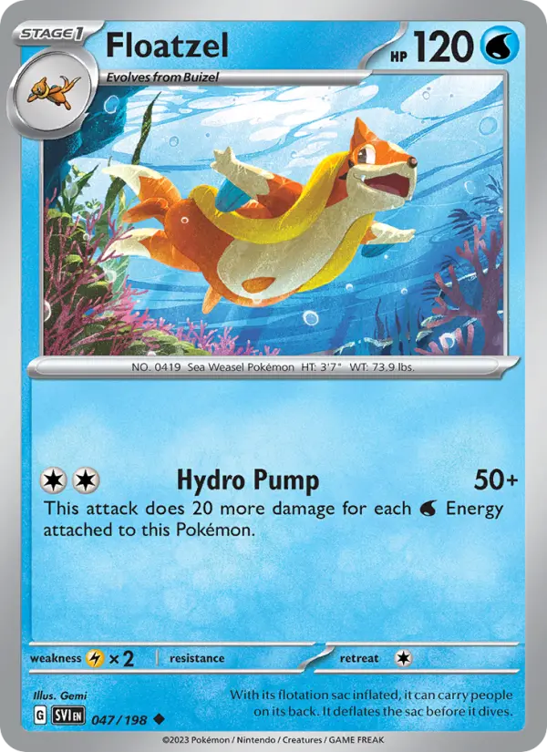 Floatzel #047 — Scarlet & Violet