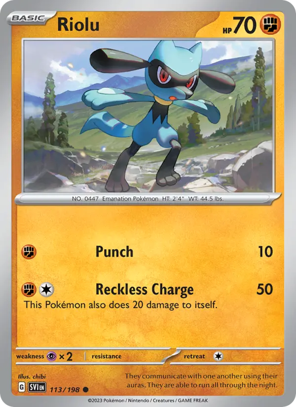 Riolu #113 — Scarlet & Violet