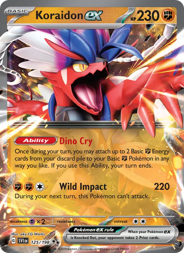 Koraidon ex #125 — Scarlet & Violet