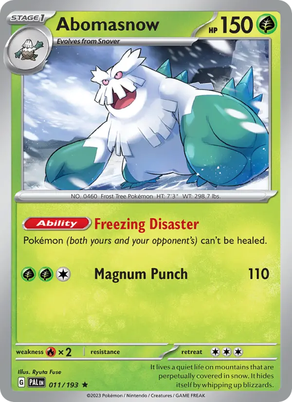 Abomasnow #011 — Paldea Evolved