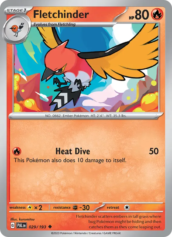 Fletchinder #029 — Paldea Evolved